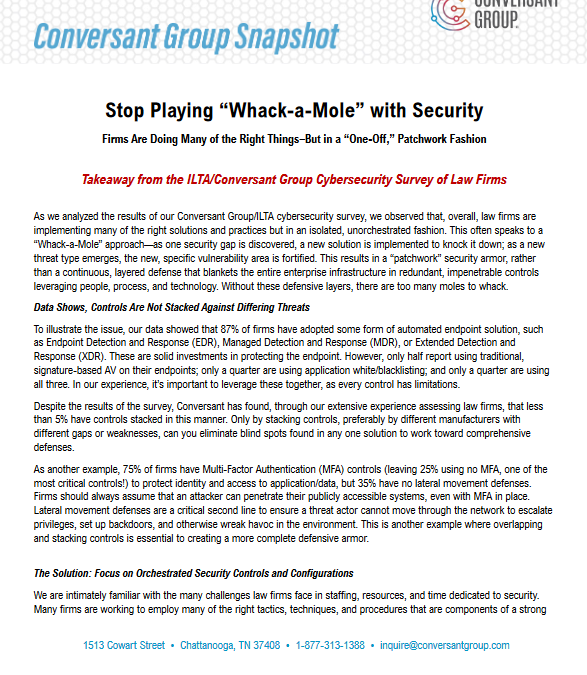 Stop Playing “Whack-a-Mole” with Security